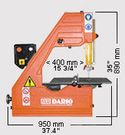 Bandsaw diagram with dimensions