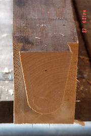 completed dovetail tenon