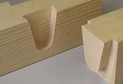 Dovetail mortise and tenon in detail
